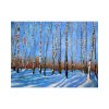 Birch-Trees in Snow at Sunset - 30 x 40 - Oil on Canvas